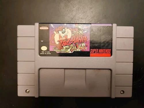 TESTED Taz-Mania Super Nintendo Video Game sunsoft tazmanian devil taz mania