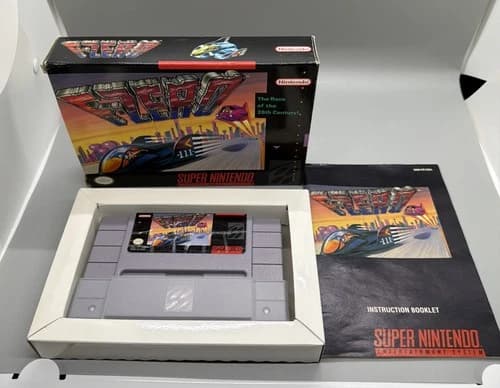 F-Zero (Super Nintendo SNES, 1991) Complete in Original Box w Manual CIB