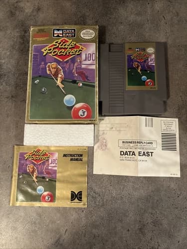 Side Pocket (NES, Nintendo Entertainment System, 1987) CIB Complete In Box