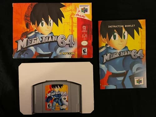 Mega Man 64 (Nintendo 64, 2001) Box Manual Complete CIB N64