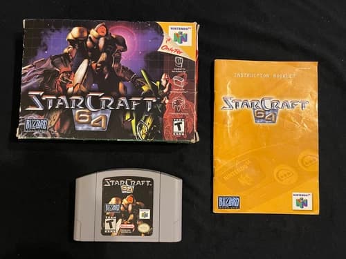 StarCraft 64 (Nintendo 64, 2000) Box Manual Complete CIB N64