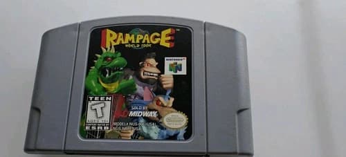 Rampage World Tour (Nintendo 64, N64, 1997) Authentic & Tested Cartridge