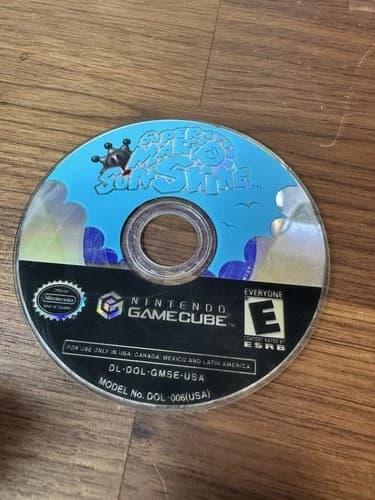 Super Mario Sunshine (Nintendo GameCube, 2002) Authentic Tested Works Disc Only