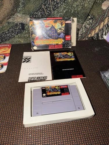 Super Ghouls 'N Ghosts SNES Game Complete with Manual and Box