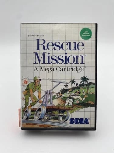 Rescue Mission (Sega Master System, 1988) CIB Complete w Manual Video Game