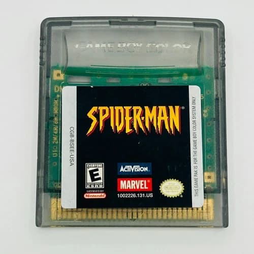 Spider-Man (Nintendo Gameboy Color, 2000) Authentic Cartridge Tested Marvel