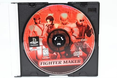Refurbished PS1 Fighter Maker Disc Only Black Label Mint Clean Pristine Good