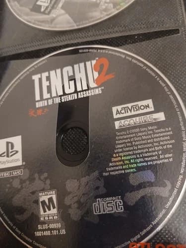 PS1 Tenchu 2 Birth of the Stealth Assassins Sony Playstation 1 Disc Only Tested