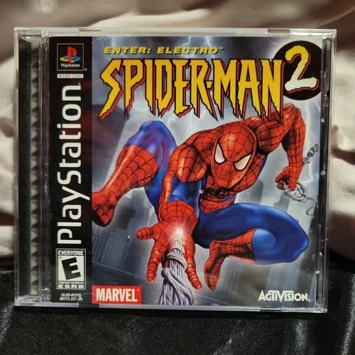 Spider-Man 2 Enter: Electro PS1 PlayStation 1 Black Label Complete CIB