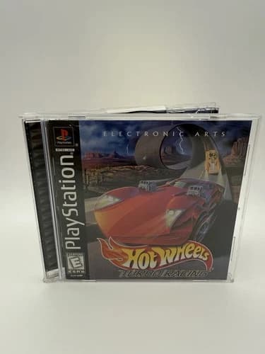 Hot Wheels: Turbo Racing (Sony PlayStation 1, PS1, 1999) Black Label