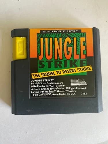 Jungle Strike Sega Genesis Video Game 16-Bit Classic Action Helicopter