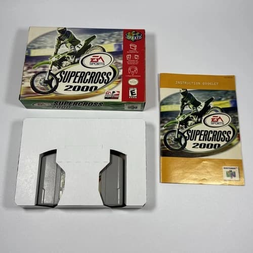 SuperCross 2000 N64 Nintendo 64 Complete CIB Authentic! VGUC Condition!