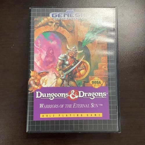 Dungeons & Dragons Warriors Of The Eternal Sun ( Sega Genesis) Complete! Tested!