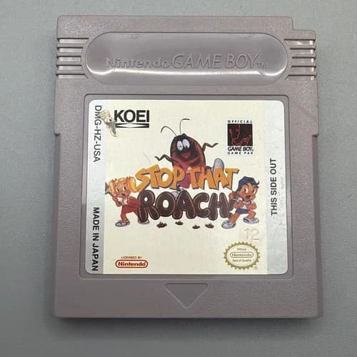 Stop That Roach (Nintendo Game Boy, 1994) Cartridge Only, Tested & Working