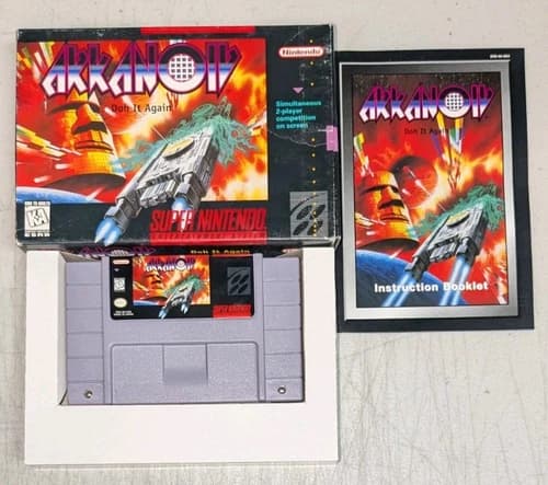 Arkanoid: Doh It Again (Super Nintendo SNES) Complete CIB w/ Manual