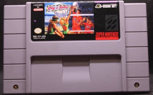 Dig & Spike Volleyball (Super Nintendo Entertainment System, 1991) SNES Tested