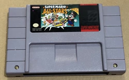 Super Nintendo SNES Super Mario All-Stars (Cleaned ,Tested & Working)