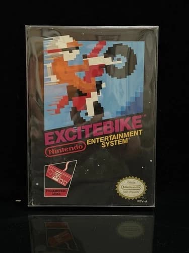 NES Nintendo Excitebike CIB Complete in Box Black Box Manual Inserts Tested LOOK