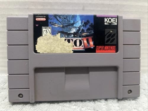 PTO II Pacific Theater of Operations 2 Super Nintendo SNES Cart Only Torn Label