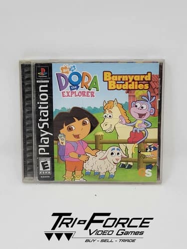 Dora The Explorer Barnyard Buddies Playstation 1 PS1 CIB Complete, tested!