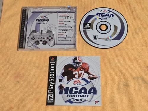 NCAA Football 2001 (PlayStation, 2000, PS1) CIB * NMINT * Black Label