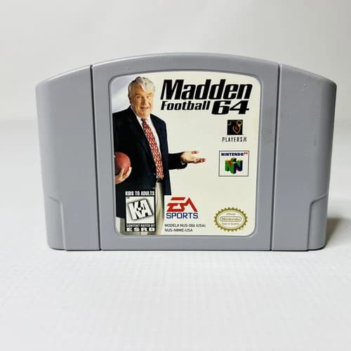 N64 Madden Football 64 - Nintendo Football Game Authentic, Tested, Works