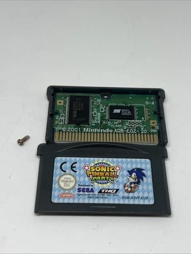Sonic Pinball Party (Nintendo Gameboy Advance, GBA) *CARTRIDGE ONLY* Working