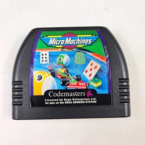 Micro Machines (Sega Genesis, 1993) Game Cartridge Only Tested & Working
