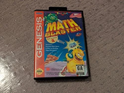 Math Blaster: Episode 1 I (Sega Genesis, 1994) CIB Complete in Box w/ Reg Card!