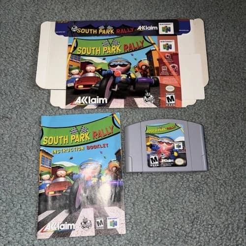 South Park Rally Nintendo N64 Video Game W/Manual And Box