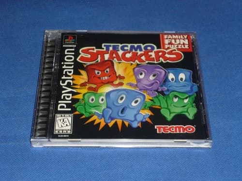 TECMO STACKERS (SONY PLAYSTATION ONE PS1 PSX, 1997) COMPLETE+REG