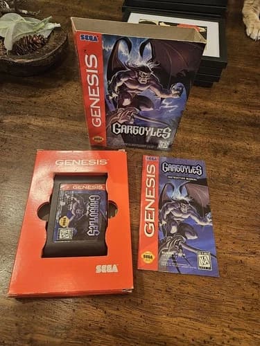 GARGOYLES SEGA GENESIS COMPLETE IN BOX CIB TESTED AUTHENTIC Nice!