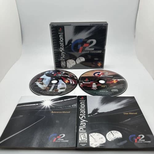 Gran Turismo 2 Playstation 1 PS1 Complete CIB Black Label Tested Fast Shipping