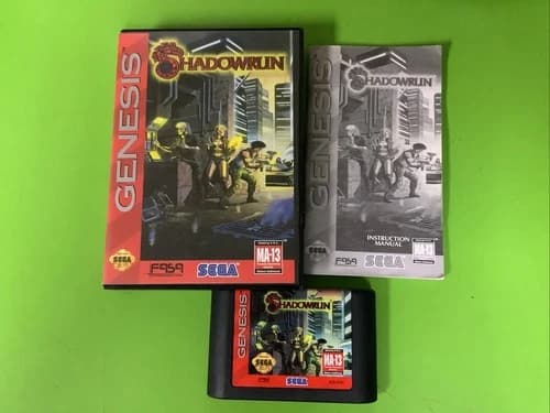 Shadowrun (Sega Genesis, 1994) Cib Manual Tested