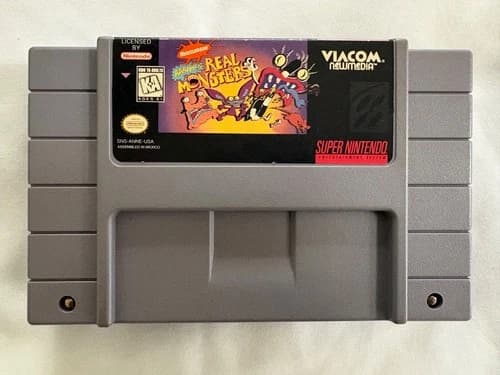Aaahh!!! Real Monsters SNES Cartridge AUTHENTIC Nickelodeon Super Nintendo