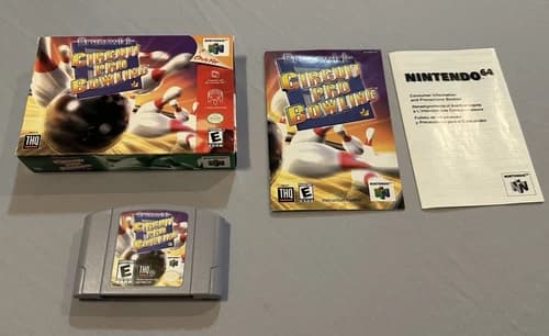 Brunswick Circuit Pro Bowling (Nintendo 64, 1999) N64 CIB Complete Box Manual