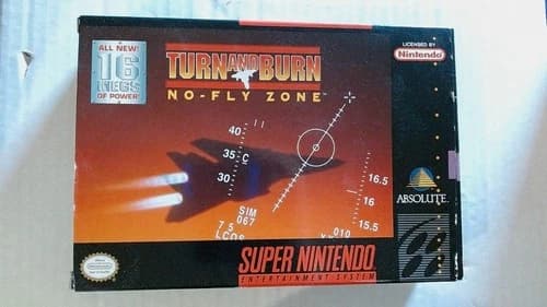 Turn and Burn: No-Fly Zone - Super Nintendo SNES CIB W/ MANUAL