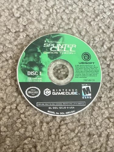 Tom Clancy's Splinter Cell Chaos Theory Disc 1 (GameCube, 2003) Disc Only Tested