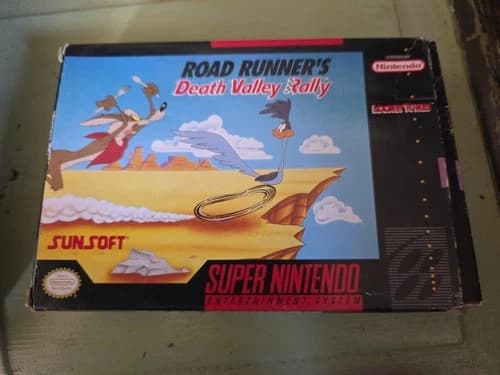 Road Runner's Death Valley Rally (SNES, 1992) CIB w/Manual Tested/Working!