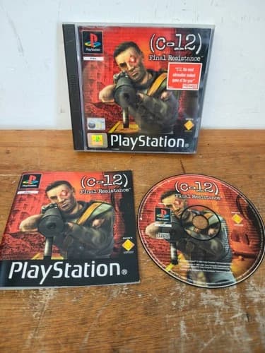 C-12 Final Resistance Sony Playstation 1 PS1 Psone Complete with Manual
