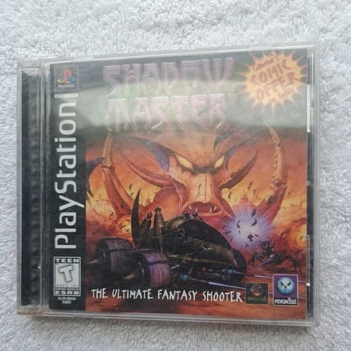 Shadow Master TESTED Sony PlayStation 1 1997 CIB BLACK LABEL RARE Reg Card PS1