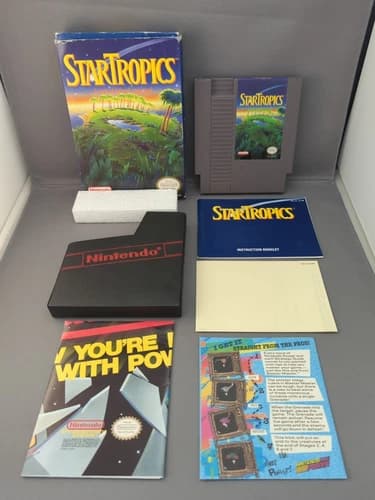 #1 Star Tropics (Nintendo NES, 1990) Complete CIB w/Letter