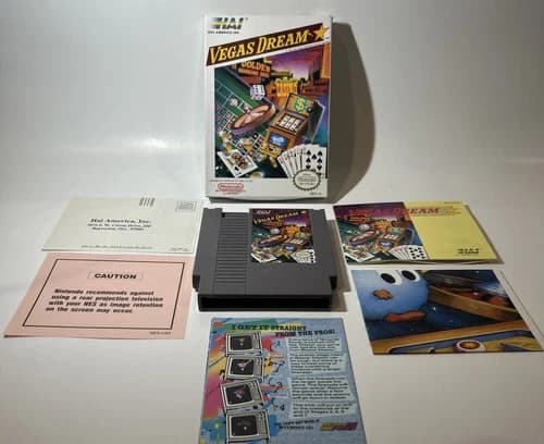 Vegas Dream NES (Nintendo, 1989) CIB Complete!! Tested/ Authentic