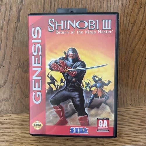 Shinobi III (3) Return of the Ninja Master (Sega Genesis)Complete Tested Working