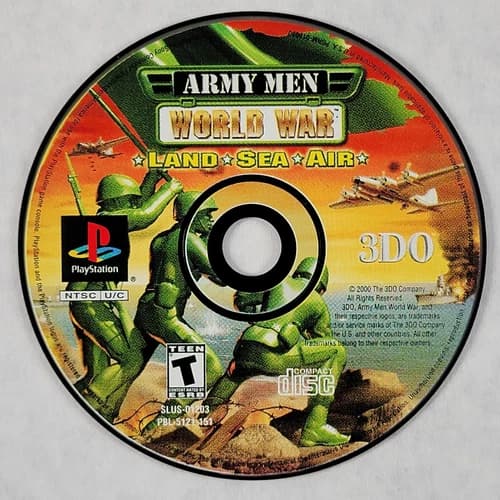 Army Men World War Land Sea Air - Loose Sony PS1 Playstation 1 Disc
