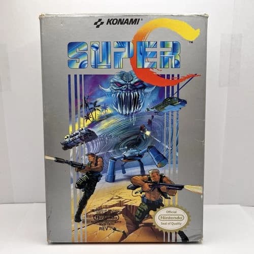 Super C (Contra 2) Nintendo NES Complete in Box CIB Authentic Tested FREE SHIP