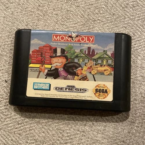 Monopoly (Sega Genesis) Authentic Cartridge ONLY - TESTED