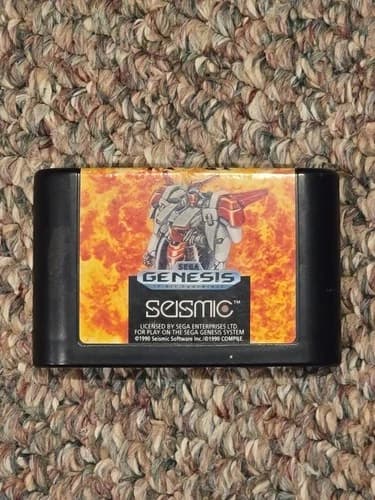 M.U.S.H.A. MUSHA (Sega Genesis, 1990) Game Cartridge Only, Worn Label - Tested