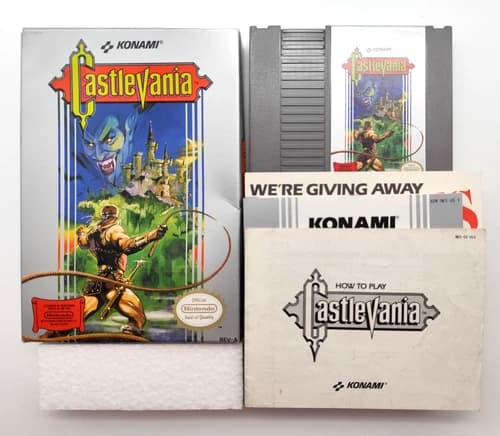 Castlevania (Nintendo NES, 1987) COMPLETE CIB Authentic Tested & Cleaned + Reg.