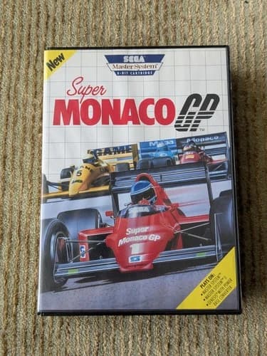 Super Monaco GP Sega Master System Complete CIB Tested Working